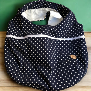 Handgefertigte Wendetasche aus Baumwolle – Polka-Dot-Design