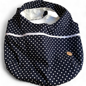 Handgefertigte Wendetasche aus Baumwolle – Polka-Dot-Design